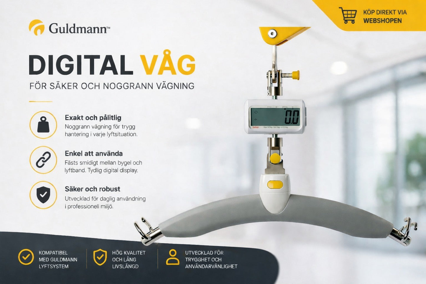 Guldmann digitalvåg till taklyft